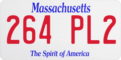 MA license plate 264PL2