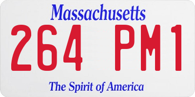 MA license plate 264PM1