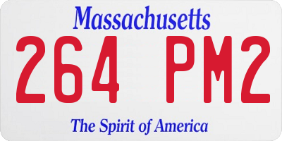 MA license plate 264PM2