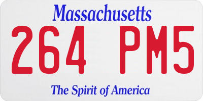 MA license plate 264PM5