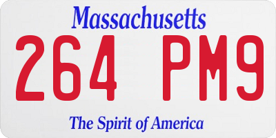 MA license plate 264PM9