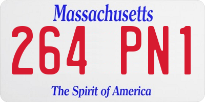 MA license plate 264PN1