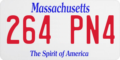 MA license plate 264PN4