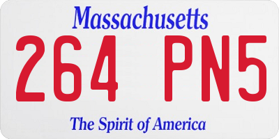 MA license plate 264PN5