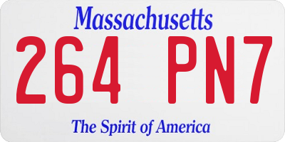 MA license plate 264PN7