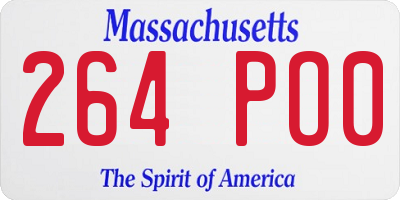 MA license plate 264PO0