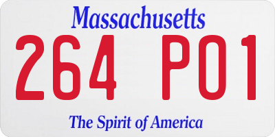 MA license plate 264PO1