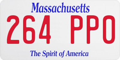 MA license plate 264PP0