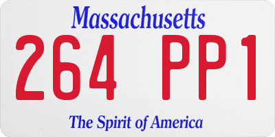 MA license plate 264PP1