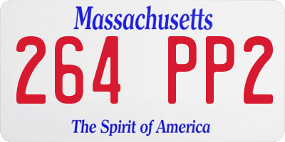 MA license plate 264PP2
