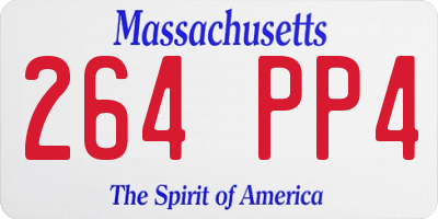 MA license plate 264PP4