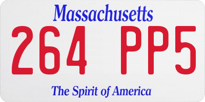MA license plate 264PP5