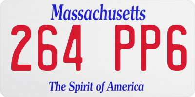 MA license plate 264PP6