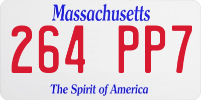 MA license plate 264PP7