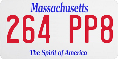 MA license plate 264PP8