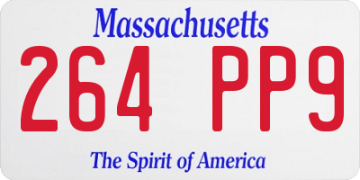 MA license plate 264PP9