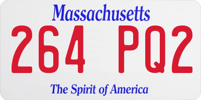 MA license plate 264PQ2