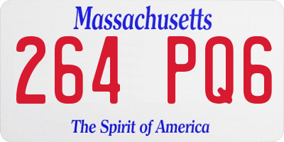 MA license plate 264PQ6