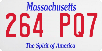 MA license plate 264PQ7