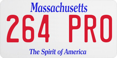MA license plate 264PR0