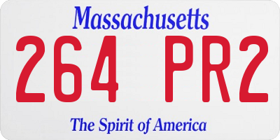 MA license plate 264PR2