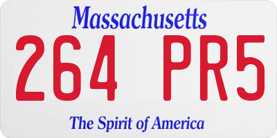 MA license plate 264PR5