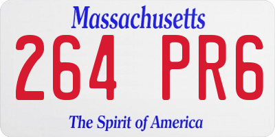 MA license plate 264PR6