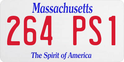 MA license plate 264PS1