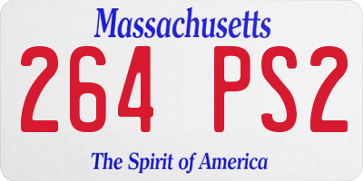 MA license plate 264PS2