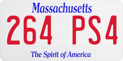 MA license plate 264PS4