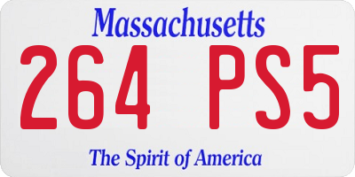 MA license plate 264PS5