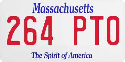 MA license plate 264PT0