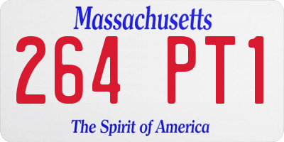 MA license plate 264PT1