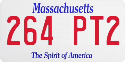 MA license plate 264PT2