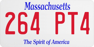 MA license plate 264PT4