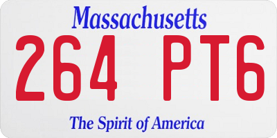 MA license plate 264PT6