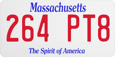 MA license plate 264PT8
