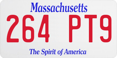 MA license plate 264PT9