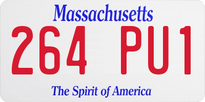 MA license plate 264PU1