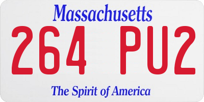 MA license plate 264PU2