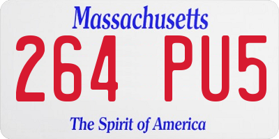 MA license plate 264PU5