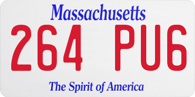 MA license plate 264PU6
