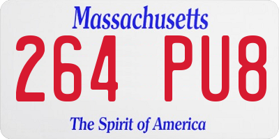 MA license plate 264PU8