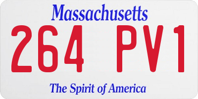 MA license plate 264PV1