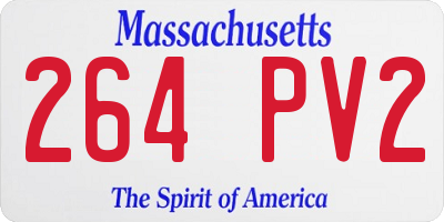 MA license plate 264PV2