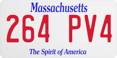 MA license plate 264PV4