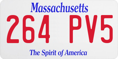 MA license plate 264PV5