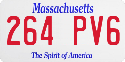 MA license plate 264PV6