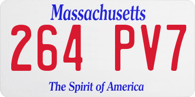 MA license plate 264PV7