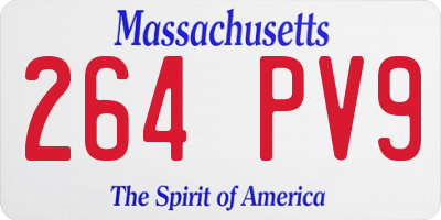 MA license plate 264PV9